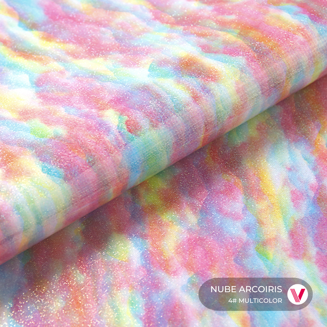 Sintetico Nube Arcoiris Multicolor