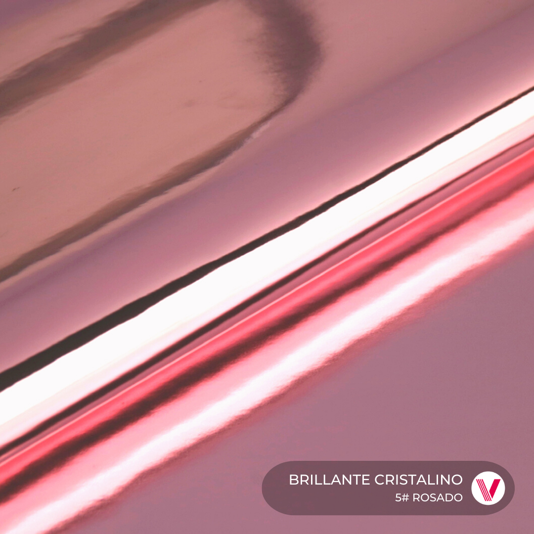 Sintetico Brillante Cristalino Rosado