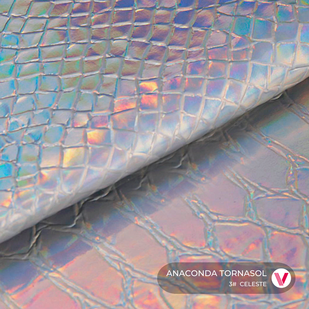 Sintetico Anaconda Tornasol Celeste