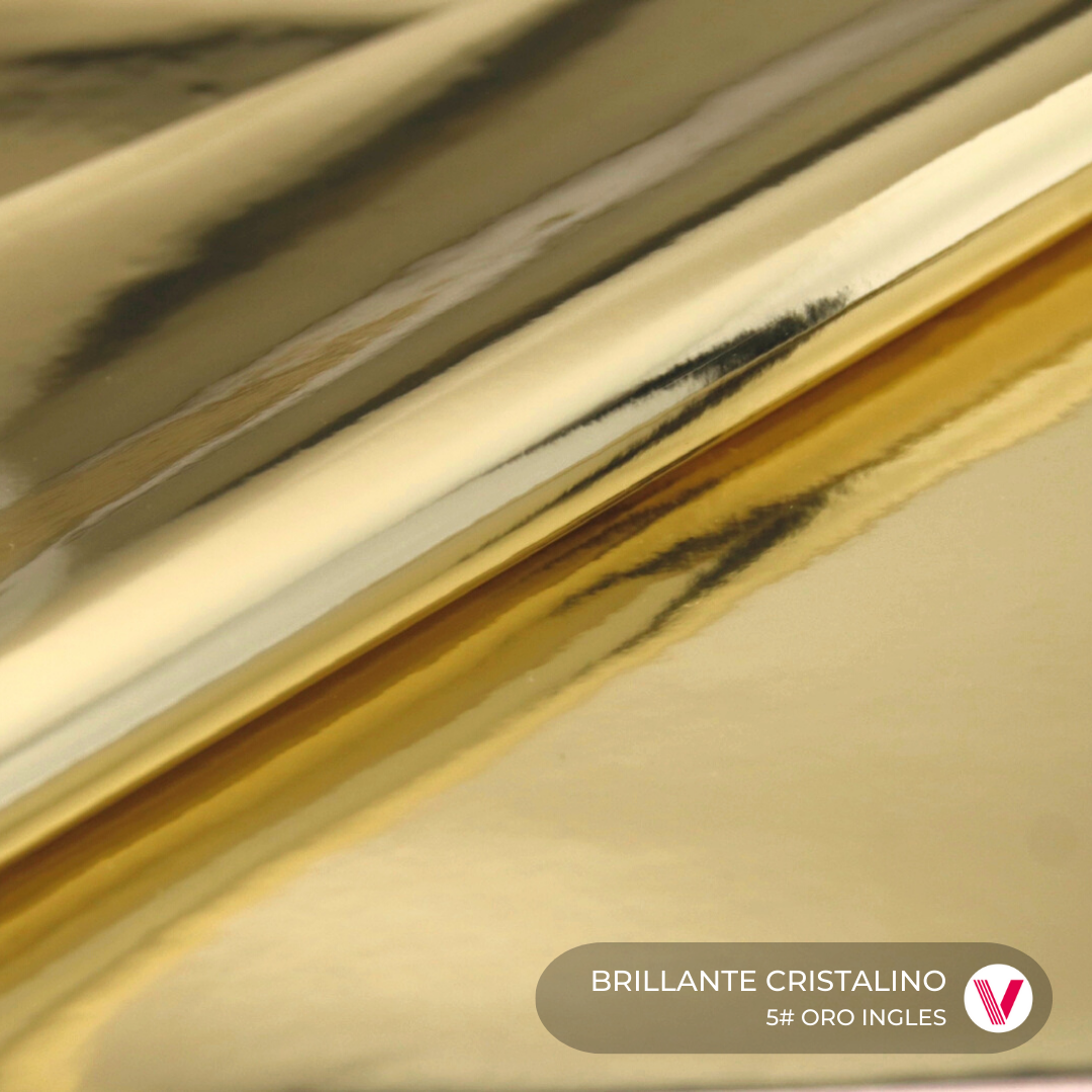 Sintetico Brillante Cristalino Oro Inglès