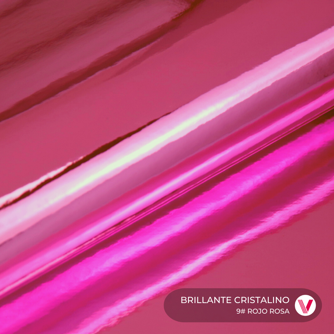 Sintetico Brillante Cristalino Rosa Rojo