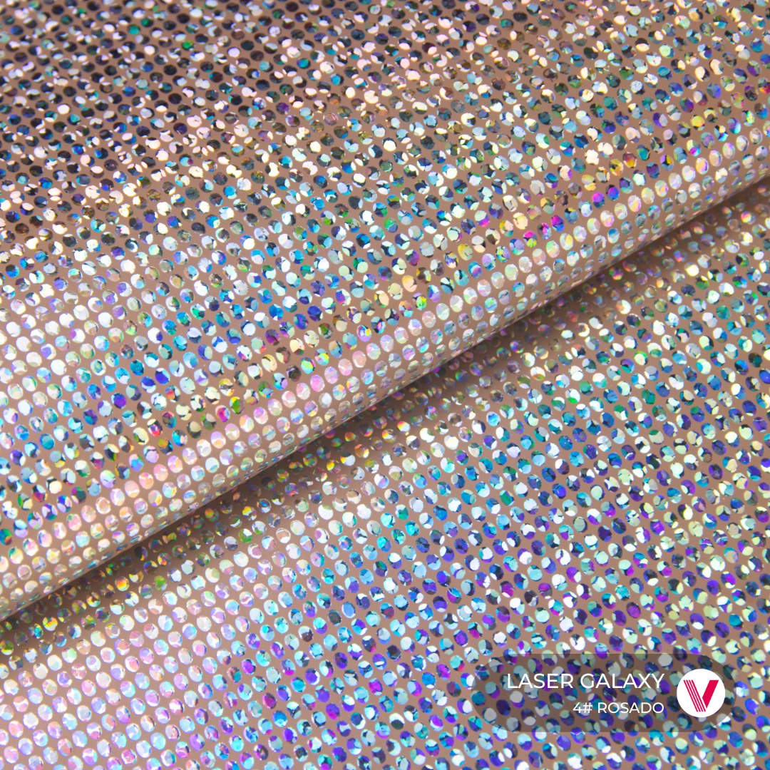 Sintetico Laser Galaxy Rosado