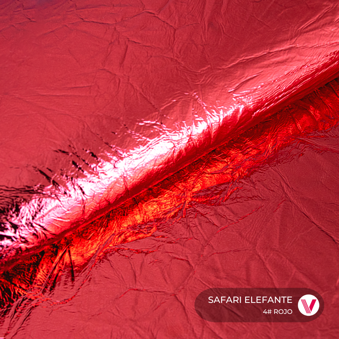 Sintetico Safari Elefante Rojo