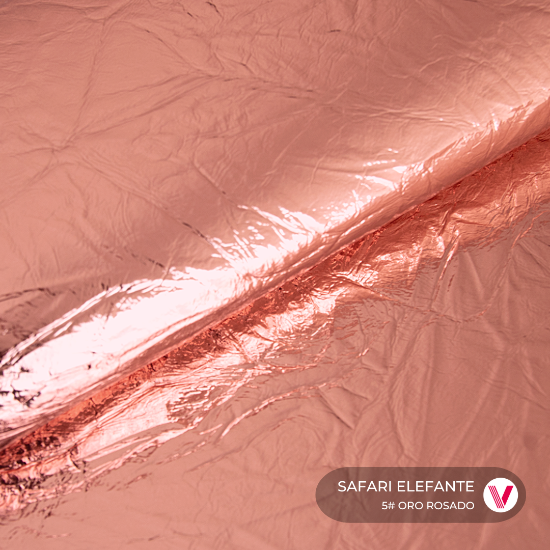 Sintetico Safari Elefante Oro Rosado