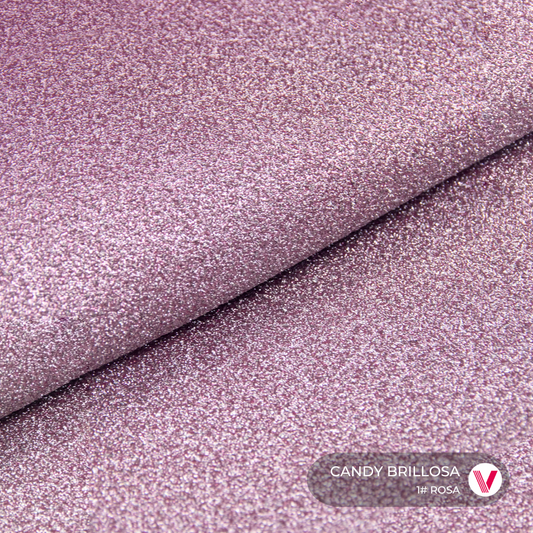 Sintetico Candy Brillosa Rosa