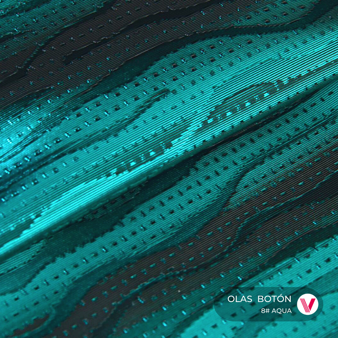 Olas Botón Aqua