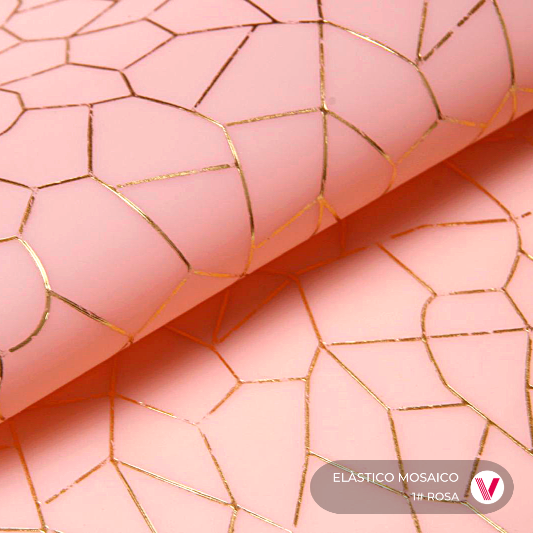 Elástico Mosaico Rosa