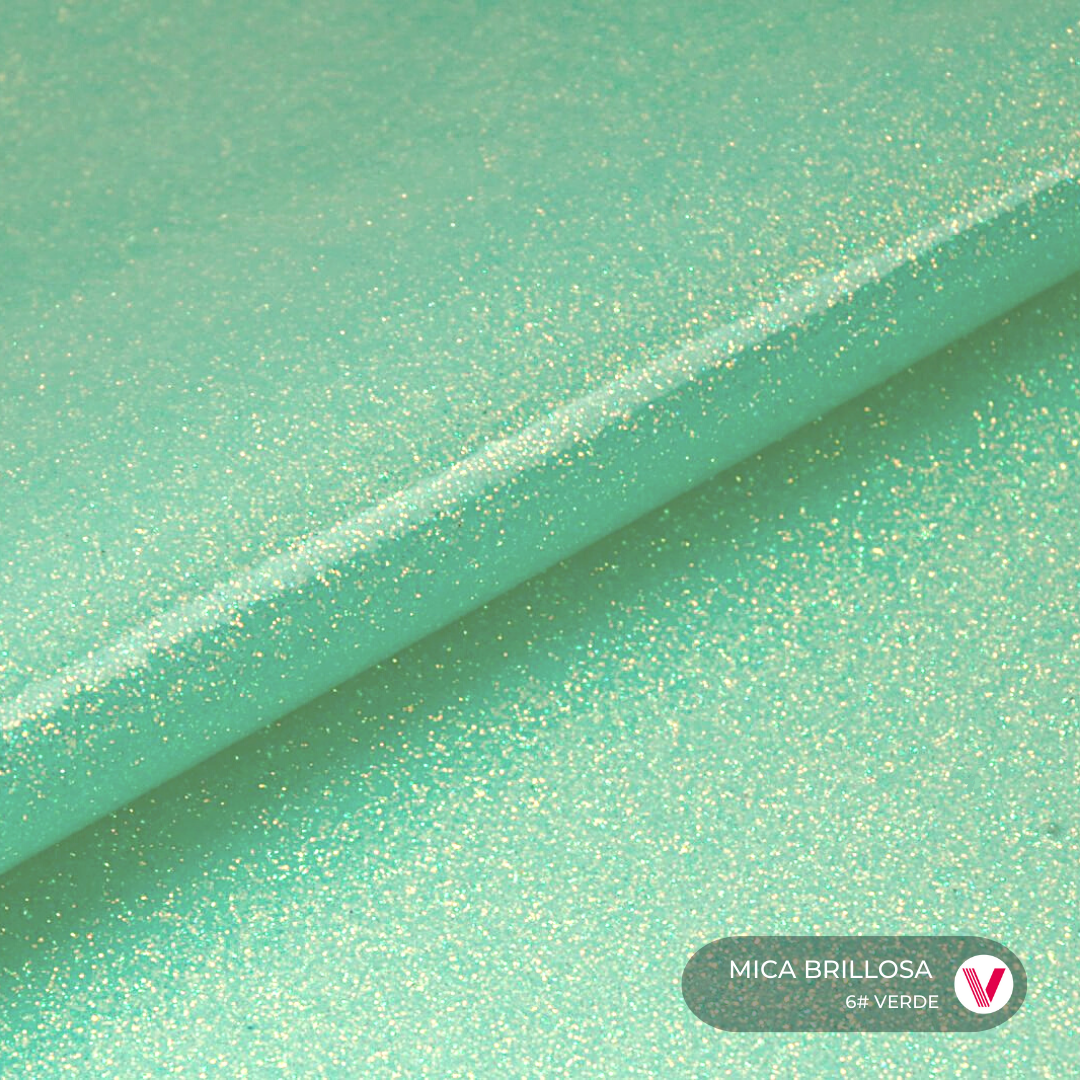 Sintetico Mica Brillosa Verde