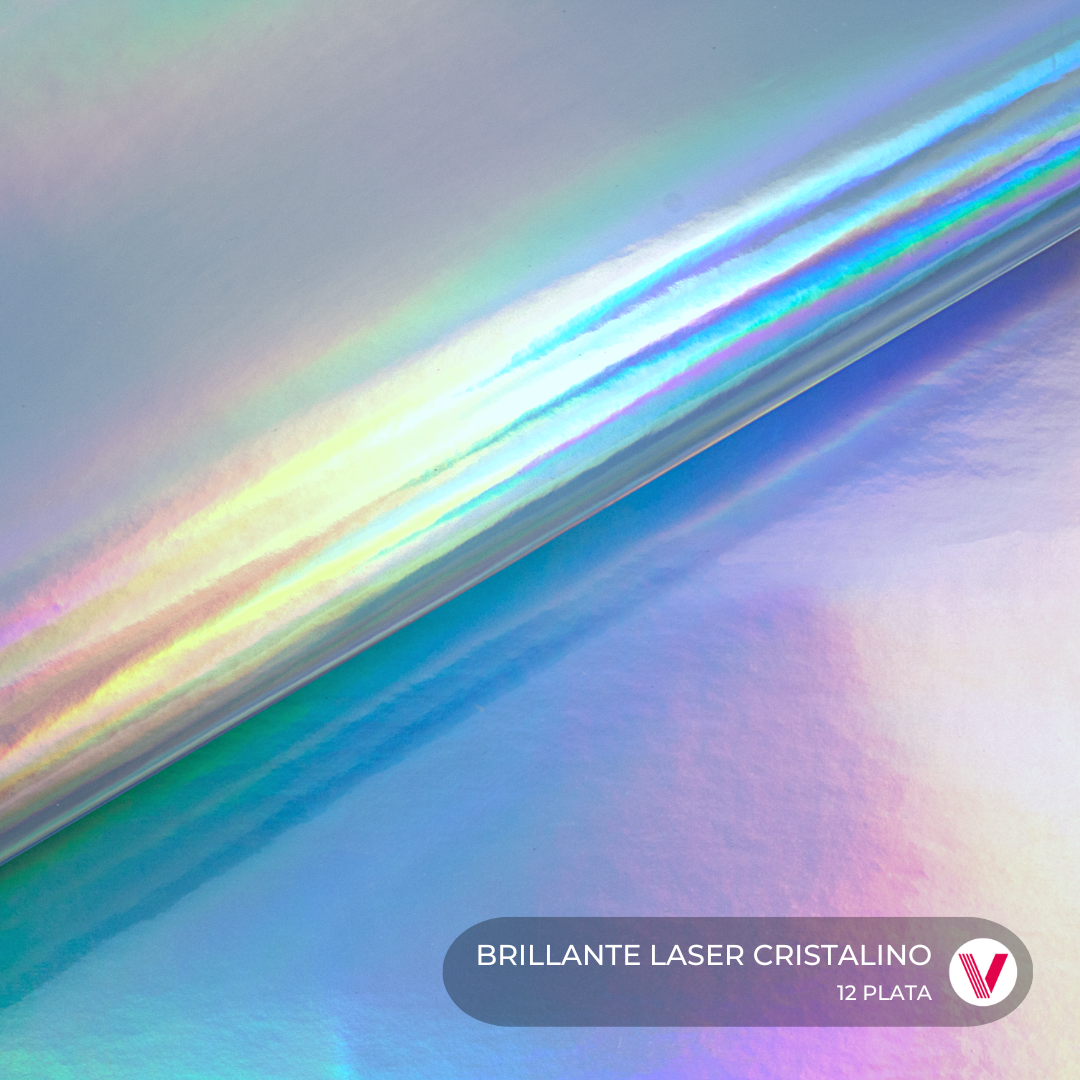 Sintetico Brillante Cristalino Laser Plata
