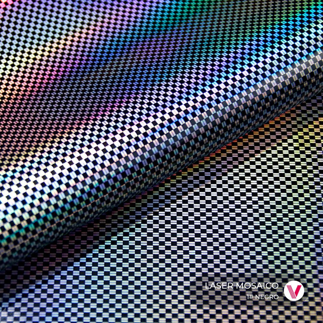 Sintetico Laser Mosaico Negro