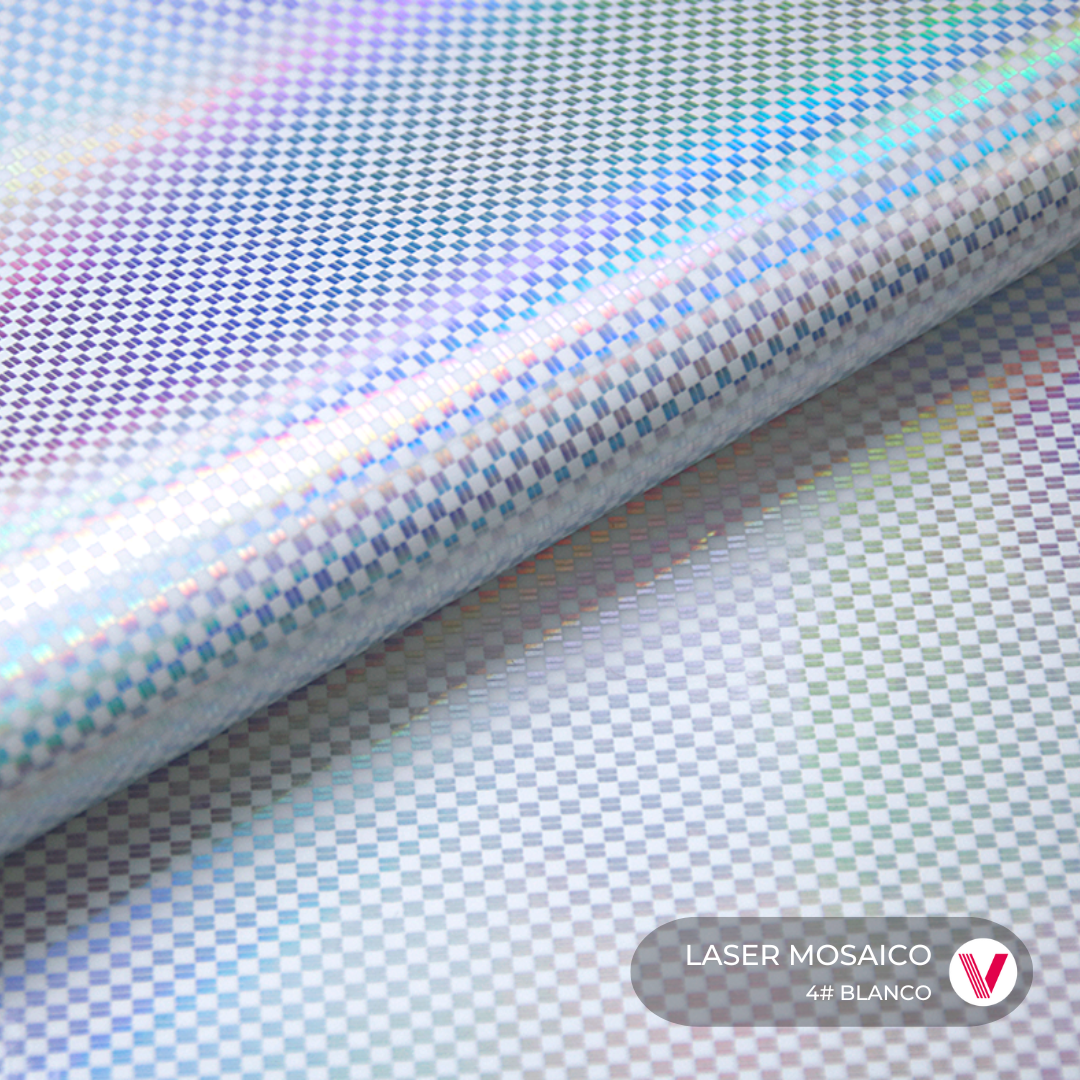 Sintetico Laser Mosaico Blanco