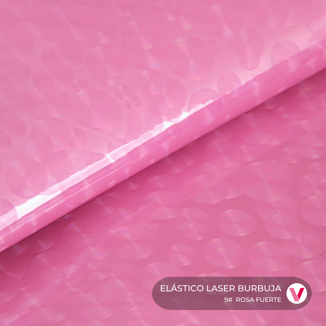 Elástico Laser Burbuja Rosa Fuerte