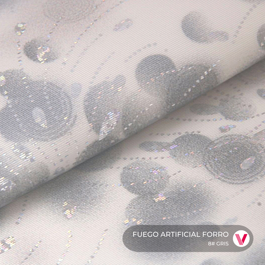 Fuego Artificial Forro Gris