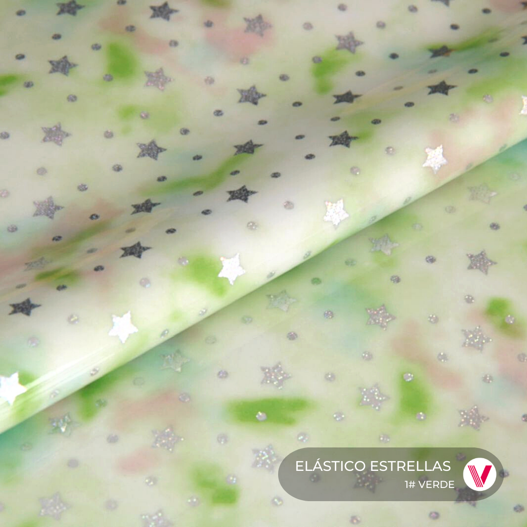 Elástico Estrellas Verde