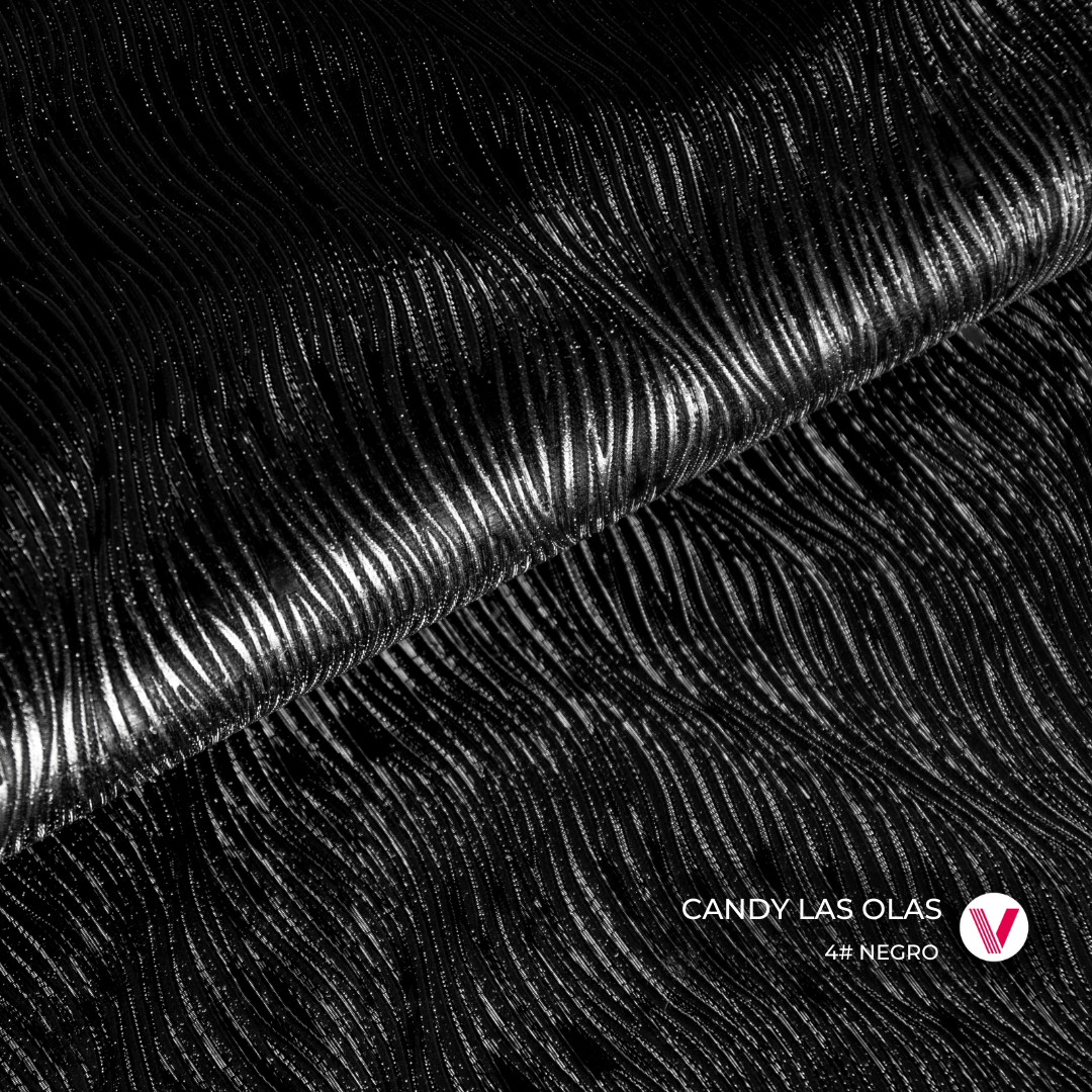 Sintetico Candy Las Olas Negro