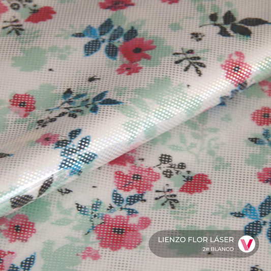 Lienzo Flor Laser Blanco