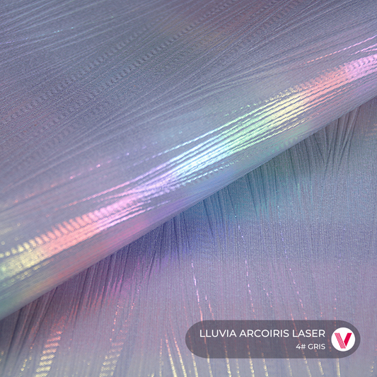 Lluvia Arcoiris Laser Gris