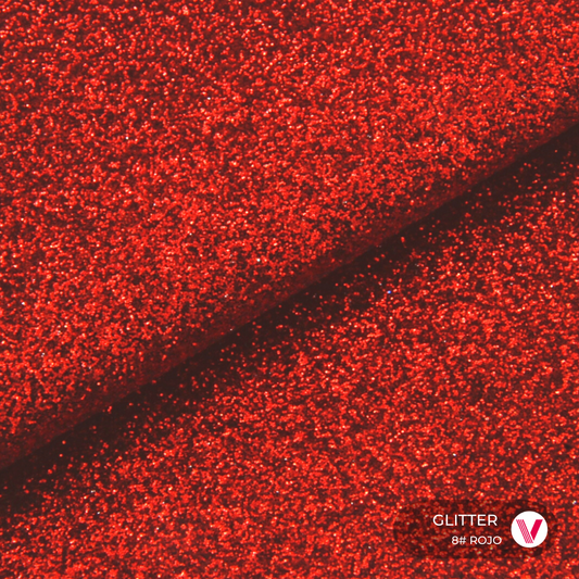 Sintetico Glitter Rojo