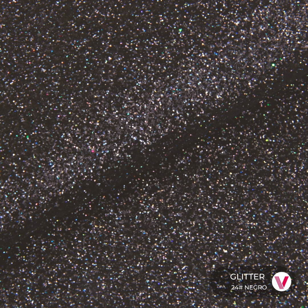 Sintetico Glitter Negro