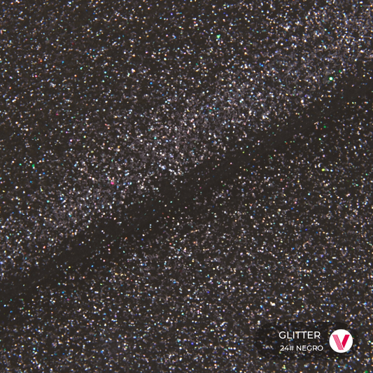 Sintetico Glitter Negro